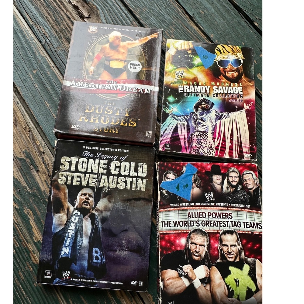 WWE DVD Lot Stone Cold Steve Austin Macho Man Randy Savage Dusty Rhodes Allied